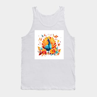 Thanksgiving Turkey simple flat side pose Tank Top